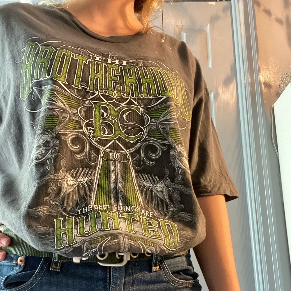 “The brotherhood” oversized motorcycle T-shirt